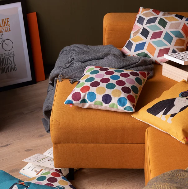 przyjemna w dotyku sofa